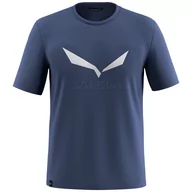 Koszulki sportowe męskie - Koszulka męska Salewa Solidlogo Dri-Rel M S/S Tee Rozmiar: M / Kolor: ciemnoniebieski/biały - miniaturka - grafika 1