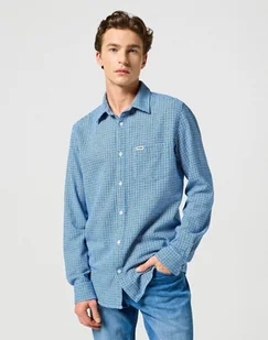 WRANGLER 1PKT SHIRT WRANGLER BLUE 112357232 L - Koszule męskie - miniaturka - grafika 1
