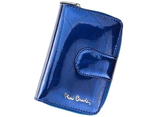 Pierre Cardin, Portfel skórzany damski, 02, Leaf 115, niebieski, mały - Portfele - miniaturka - grafika 1