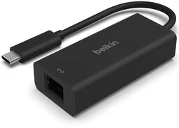Belkin Adapter Connect USB-C do 2,5Gb Ethernet RJ45, czarny - Złącza, przejściówki, adaptery - miniaturka - grafika 1