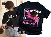 Koszulki i topy damskie - Personalizowana koszulka z imieniem dla BRUNETKI na prezent NA URODZINY- w blasku mojej - miniaturka - grafika 1