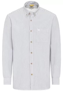 camel active Męska koszula z długim rękawem Oxford, czarny, XL - Koszule męskie - miniaturka - grafika 1