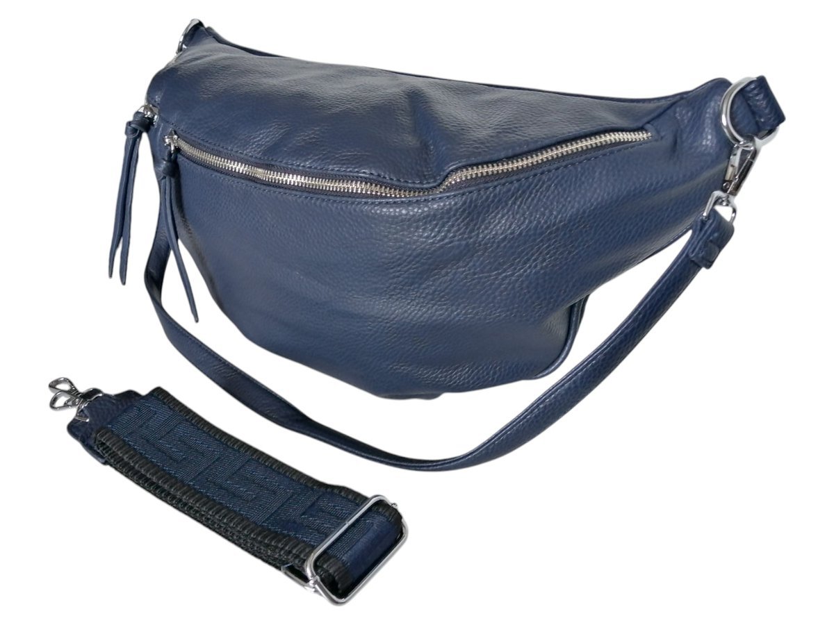 Nerka Damska Torebka Saszetka Listonoszka Ramię Torba Duża 3W1 Niebieski