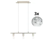 Lampy sufitowe - Eglo - LED Żyrandol na lince MY CHOICE 3xE14/4W/230V chrom/biały/czarny - miniaturka - grafika 1