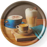 Akcesoria gastronomiczne - Taca antypoślizgowa do serwowania okrągła z nadrukiem śr. 380 mm - Hendi 507971 - miniaturka - grafika 1