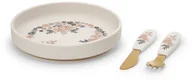 Zestawy naczyń dla dzieci - Elodie Details - Zestaw silikonowy - talerzyk i sztućce - Blue Garden Przykładowa dodatkowa nazwa - miniaturka - grafika 1