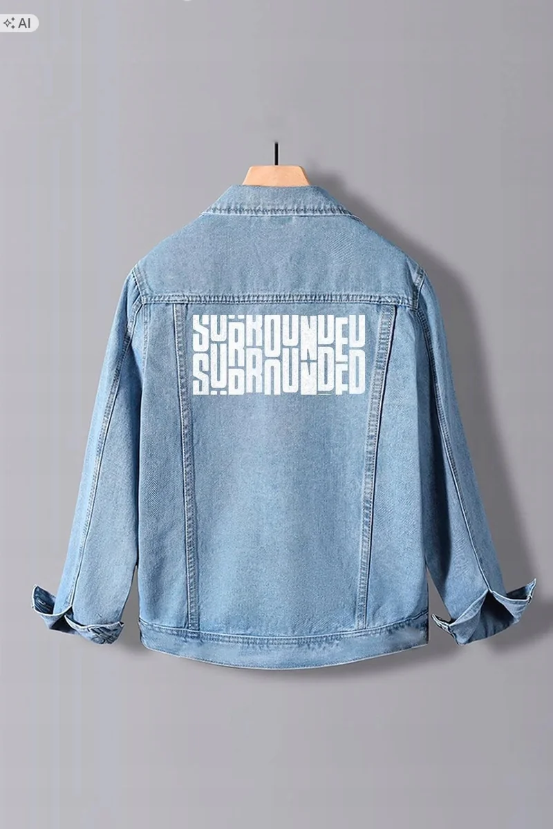 MĘSKA KURTKA JEANSOWA Z NADRUKIEM W STYLU STREETWEAR XXL 5IA