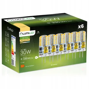 6x Żarówka Led Kapsułka Mini G4 4W 30W 3000K Ciepła Barwa 12V Lumiled - Żarówki LED - miniaturka - grafika 1