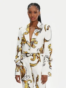 Versace Jeans Couture Marynarka 78HAQ704 Biały Slim Fit - Marynarki i żakiety damskie - miniaturka - grafika 1