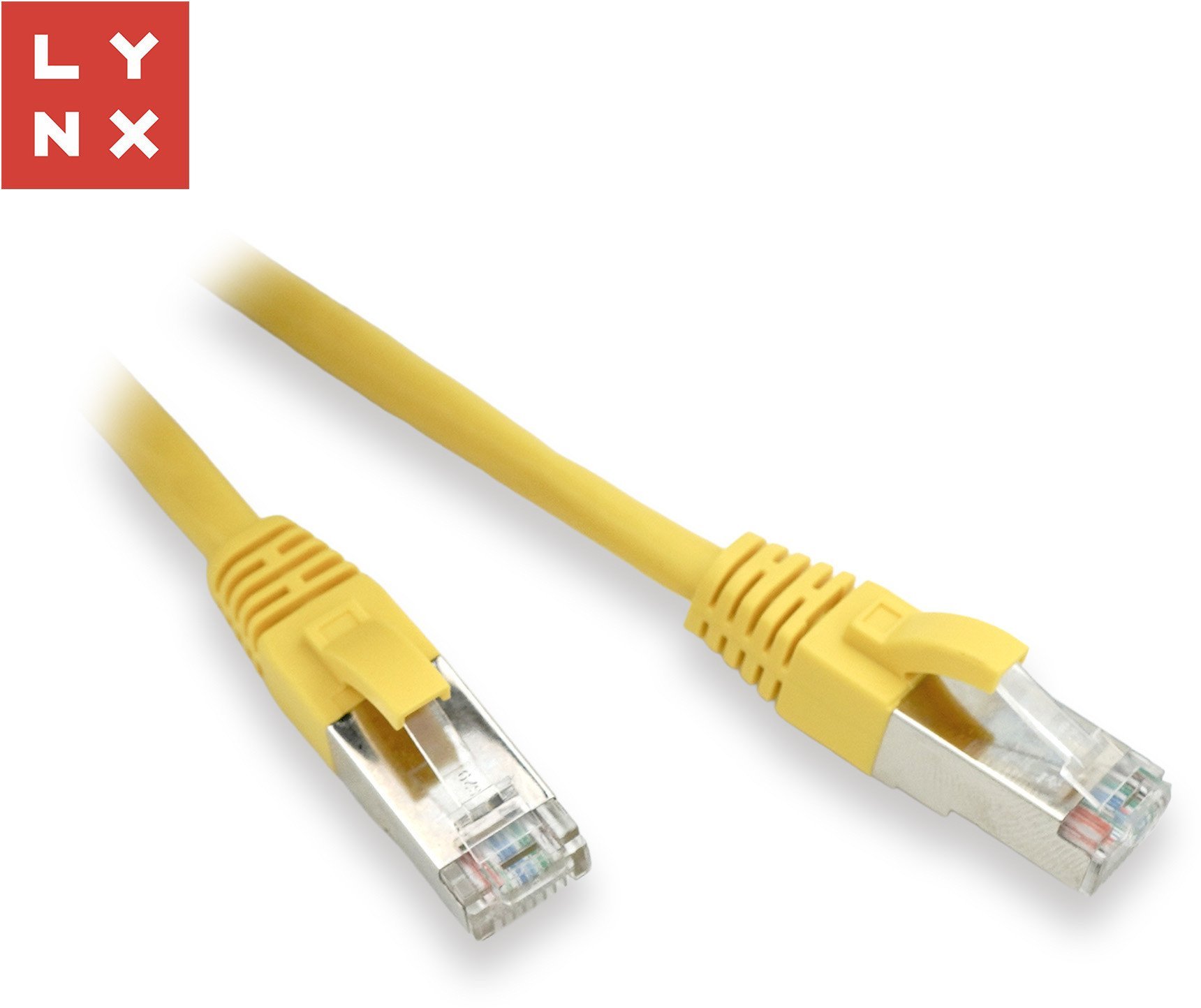 LYNX FTP patch kabel Cat5e PVC, CCA, 15m, žlutý