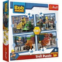 Bob Budowniczy, puzzle Pracowity dzień, 4w1 - Puzzle - miniaturka - grafika 2