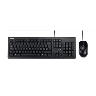 ASUS U2000 Keyboard + Mouse Set klawiatura Dołączona myszka USB Czarny - Zestawy myszka + klawiatura - miniaturka - grafika 1