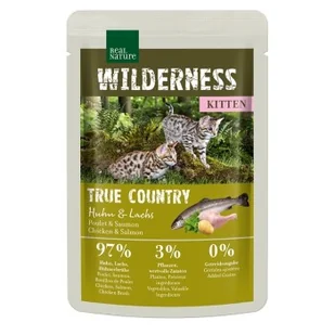 REAL NATURE WILDERNESS Kitten 12 x 85 g True Country kurczak i łosoś - Mokra karma dla kotów - miniaturka - grafika 1