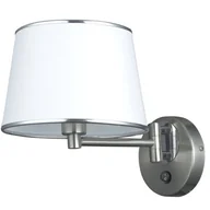 Lampy ścienne - Nowoczesny biały kinkiet abażurowy - K192 H5-B15 - miniaturka - grafika 1