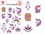 Pedagogika i dydaktyka - Tatuaże zmywalne dla dzieci Jednorożce 1 - miniaturka - grafika 1