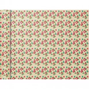 Papier pakowy mini rolki 5x0,35m Czerwone kwiaty - Clairefontaine - Opakowania i torebki na prezenty - miniaturka - grafika 1