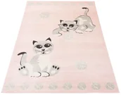 Dywany dla dzieci - Różowy dywan z kotkami do pokoju dziecięcego H0-E16 - miniaturka - grafika 1