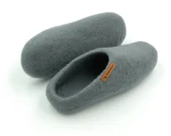 Kapcie męskie - Feltiness, Paputy Popielate, kapcie wełniane 45-46 (28cm) - miniaturka - grafika 1
