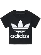 Odzież sportowa dziecięca - Adidas T-Shirt Trefoil DV2829 Czarny Regular Fit - miniaturka - grafika 1