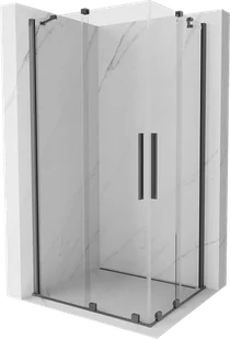 Mexen Velar Duo kabina prysznicowa rozsuwana 90x80 cm, transparent, gun metal - 871-090-080-02-95 - Kabiny prysznicowe - miniaturka - grafika 1