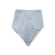 Śliniaki i fartuszki - Śliniak bawełniany 22x38 Bambu niebieski zapinany na zatrzask - miniaturka - grafika 1