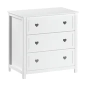 Komody dla dzieci - Biała komoda dziecięca 90x89x57 cm Amori – Vipack - miniaturka - grafika 1