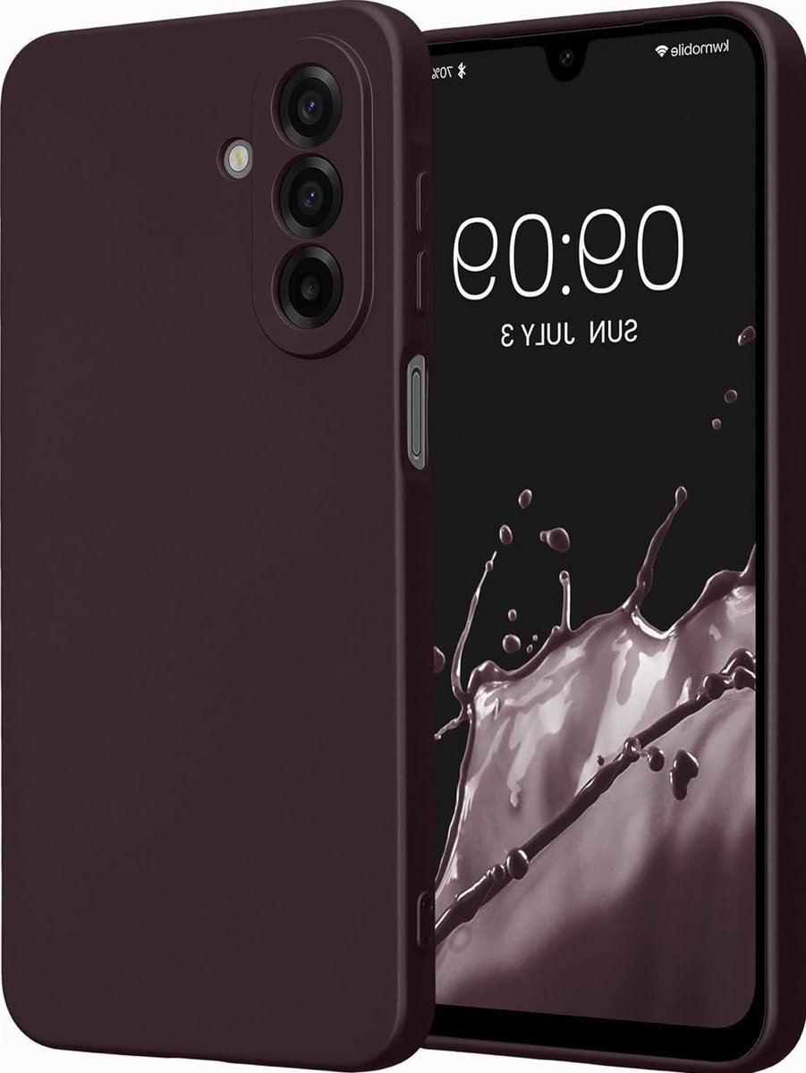 Etui obudowa ochronna miękka tpu metaliczna bordowa na telefon
