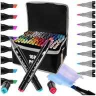 Przybory szkolne - MARKERY ALKOHOLOWE ZESTAW 168 SZTUK FLAMASTRY PRO + ETUI ART PISAKI MAZAKI - miniaturka - grafika 1