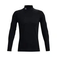 Koszulki męskie - Koszulka męska Under Armour ColdGear Fitted Mock Black L - miniaturka - grafika 1
