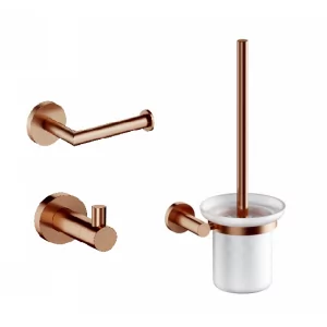 OMNIRES MP60620 CPB + MP60510 CPB + MP60110 CPB MODERN PROJECT Szczotka toaletowa + Uchwyt na papier toaletowy MIEDŻ SZCZOTKOWANA - Stojaki i wieszaki na papier toaletowy - miniaturka - grafika 1