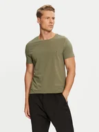 Koszulki męskie - Tommy Hilfiger T-Shirt MW0MW10800 Zielony Slim Fit - miniaturka - grafika 1