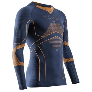 Męska koszulka X-Bionic Energy Accumulator Light Shirt Ls Rozmiar: M / Kolor: niebieski/pomarańczowy - Koszulki sportowe męskie - miniaturka - grafika 1