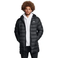 Kurtki męskie - Męska kurtka parka puchowa pikowana Under Armour Legend Down - czarna - UNDER ARMOUR - miniaturka - grafika 1