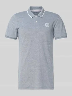 Koszulka polo o kroju regular fit z prążkowanymi wykończeniami model ‘NATE’ - Koszulki męskie - miniaturka - grafika 1