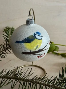 Bombka z sikorką modrą - Bombki - miniaturka - grafika 1