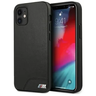 BMW Etui BMHCP12SMHOLBK iPhone 12 5,4" czarny/black hardcase M Collection Smooth PU - Etui i futerały do telefonów - miniaturka - grafika 1
