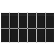 Ekrany projekcyjne - 18-panelowa składana ścianka wystawiennicza, 362x200 cm, czarna - miniaturka - grafika 1