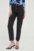 Spodnie damskie - Moschino Jeans jeansy damskie high waist - miniaturka - grafika 1