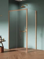Kabiny prysznicowe - Kabina prysznicowa prostokątna lewa 120x90 miedziana D-0816A/D-0342B Prime New Trendy Copper Brushed - miniaturka - grafika 1