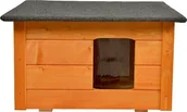 Legowiska dla psów - BUDA DLA MAŁEGO PSA KOTA OCIEPLANA DWUSPADOWA WOODOK LEGOWISKO KOLOR jasny - miniaturka - grafika 1