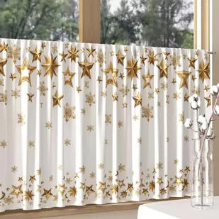 Zazdrostka woalowa drukowana Moc Gwiazdek wys. 45 cm 45 cm - Firany - miniaturka - grafika 1