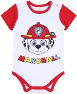 Body dla niemowląt - Biało-czerwone body niemowlęce MARSHALL Psi Patrol NICKELODEON 9 m 74 cm - miniaturka - grafika 1