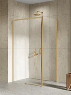 Kabiny prysznicowe - Kabina prysznicowa prostokątna lewa 100x80 złota szczotkowana D-0784A/D-0329B Prime New Trendy Gold Brushed - miniaturka - grafika 1