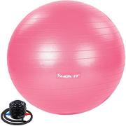 Piłki do ćwiczeń - Movit Piłka gimnastyczna z pompką 85 cm różowa M75562 - miniaturka - grafika 1