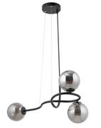 Lampy sufitowe - Designerska lampa wisząca VENA 33678 Sigma szklane kule szare czarna - miniaturka - grafika 1