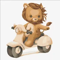 Malowanie po numerach - Ideyka Malowanie po numerach - Motocyklista 30x30cm - miniaturka - grafika 1