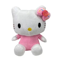 Maskotki i pluszaki - Maskotka Pluszowa Hello Kitty Różowe Ubranko Kokardka 45x30x20 - miniaturka - grafika 1