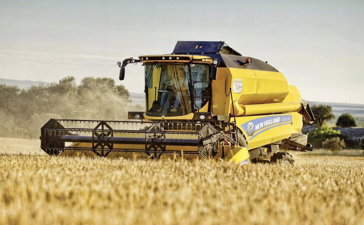 PUZZLE Rolnictwo Kombajn New Holland + IMIĘ Pudełko 120 el.