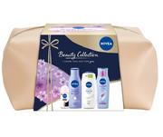 Zestawy kosmetyków damskich - Nivea Zestaw upominkowy BEAUTY COLLECTION, szampon 250 ml + żel 250 ml + mleczko 250 ml + antyperspirant 50 ml 5900017081304 - miniaturka - grafika 1