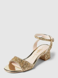 Sandały z obszyciem kamieniami stras model ‘RAINELLE’ - Sandały damskie - miniaturka - grafika 1